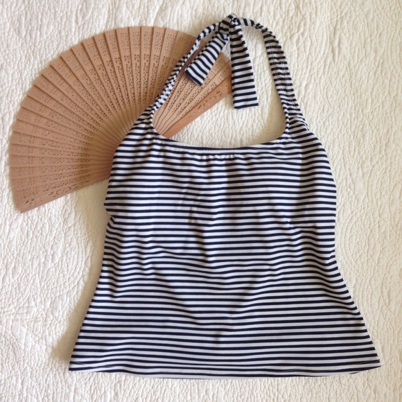 Beach House Other - Beach House Tankini Top Stripe Halter Padded 10